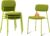 Sidanli Stackable Waiting Room Chairs, Armless Office Chairs No Wheels Set of 4 with Comfotable Cushion for Conference Reception Break Room Lobby, Green