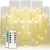 Flameless Candles,with Embedded Star String, Battery Operated Candles Flickering LED Pillar Candles with Remote Control and Timer, Home Decoration Add a Warm and Romantic Atmosphere，Set of 7 (Ivory)