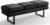 Furniwell Waiting Room Bench with 3 Seats,Faux Leather Reception Bench Upholstered Office Guest Chair Seating,Waiting Room Chair for Salon,Conference Room and Shop (Black)