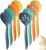 8 Pcs 10″ Large Plastic Wheat Straw Serving Spoons Set, Serving Spoons & Slotted Spoons, Kitchen Mixing Serving Spoon for Party Buffet Catering (Orange/Blue/Yellow/Green, Not for Cooking)