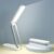 LED Desk Lamp for Office Home & Battery Operated Lamp Rechargeable Lamp Foldable & Portable Light, LED Desk Light Strip, 3 Brightness Dimmable Small Desk Lamp Wireless Reading Lamp (White)