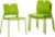 Sidanli Stackable Office Chairs, Green Guest Chairs with Comfortable Streamline Seat, Stacking Chairs No Wheels for Conference Room, Set of 4.