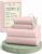 LANE LINEN Eco Friendly 100% Organic Cotton Sheets Queen Size, Mercerized Cotton Fully Elasticized Reinforced Seams Low Pill Fade Resistant Hotel Luxury Bed Sheets Set- Dusty Rose