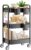 YASONIC 3 Tier Rolling Cart – Metal Utility Cart with Wheels, Hanging Cups, Hooks, Heavy Duty Mesh Rolling Storage Cart Organizer, Craft Cart for Kitchen Office, Lightweight and Sturdy