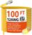 HUANCHAIN 12/3 Gauge Heavy Duty Outdoor Extension Cord 100 ft Waterproof with Lighted end, Flexible Cold-Resistant 3 Prong Electric Cord Outside, 15Amp 1875W 12AWG SJTW, Yellow, ETL