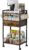 Small Coffee Bar Cart with Drawer Srorage, Office Coffee Bar Station Organizer Mug Cup Holder Stand, K Cup Holder Rack for Home Buffets & Sideboards for Kichen, Entryway, Living Room (Black)