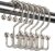 Titanker Shower Curtain Hooks Rings, Rust Resistant Metal Double Glide Shower Hooks Rings for Bathroom Shower Rods Curtains, Set of 12 Hooks – Nickel
