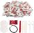 100 Pcs Hotel Vanity Kit Individually Wrapped Bulk Travel Hospitality Supplies Disposable Hygiene Products Cotton Pads, Cotton Swabs, Hair Tie, Nail File, Dental Floss for Motels Toiletries Homeless