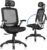 GABRYLLY Ergonomic Office Chair, High Back Home Desk Chair with Headrest, Flip-Up Arms, 90-120° Tilt Lock and Wide Cushion, Big and Tall Mesh Chairs for Man Woman, Black Task Chair