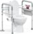 HOMLAND Toilet Safety Rails for Seniors, Adjustable Height & Width 350lb Toilet Handles for Elderly and Disabled, Foldable Toilet Safety Frame, Fit Any Toilet
