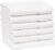GOLD TEXTILES Bulk Bath Towels White 12 Pack (22×44 Inches) Economy Light Weight Easycare