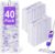 40 Pack Power Mop Refills for Swiffer Power Mop，Unscented&Thickened Multi-Surface and Wood Spray Mops for Floor Cleaning