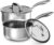 COOKER KING Sauce Pan Set, 1.5 QT & 2 QT Saucepan with Lid, Hybrid Ceramic Nonstick Saucepan, non stick Sauce pot, Stainless steel Cookware, Induction Compatible (PFAS/PFOA/PTFE Free)