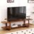 Tiita TV Stand with Storage for TVs up to 65”, Bamboo TV Console Entertainment Center with 2 Open Shelf, Mid Century Modern Media Console for Living Room, Bedroom, Walnut