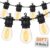 50FT LED Outdoor String Lights with 16 Shatterproof Waterproof S14 Replaceable Bulbs(1 Spare), 2700K Commercial Grade Patio Lights, Outside Hanging Light for Yard Garden Porch Deck Decor