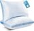 QUTOOL Enhanced Cooling Pillows Queen Size Set of 2,CertiPUR-US Shredded Memory Foam Pillows 2 Pack for Hot Sleeper, Adjustable Bed Pillow for Side, Back, Stomach Sleepers Support Yet Soft, Home Gifts