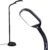 Brightech Litespan – Bright LED Floor Reading Lamp for Over Chair Crafts and Reading, Esthetician Light for Lash Extensions, Gooseneck Adjustable Standing Lamp for Living Room, Bedroom, Office – Black