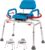 Platinum Health Carousel Sliding Shower Chair Tub Transfer Bench with Swivel Seat, Premium Padded, Pivoting Arms, Adjustable Space Saving Design for Tubs, Inside Shower, for Handicap & Seniors, Blue