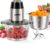 GANIZA Food Processors, Electric Food Chopper with Meat Grinder & Vegetable Chopper – 2 Bowls (8 Cup+8 Cup) with Powerful 450W Copper Motor – Includes 2 Sets of Bi-Level Blades for Fruits/Meat/Nuts