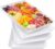 Lifewit 4 Pcs Plastic Serving Platter for Party, 16″ x 12″ White Trays for Serving Food, Reusable Extra Large Platters for Buffet, Appetizer, Fruit, Dessert, New Year Party Supplies, Rectangle