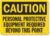 SmartSign “Caution – Personal Protective Equipment Required” Sign | 10″ x 14″ Plastic