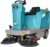 Ride-on Floor Sweeper Machine 92,600 Sq ft/h Efficiency 26.5 Gal Dustbin, 51″ Brush Width Industrial Cleaning Machine,800W Brushless Motor, Blue