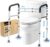 Toilet Safety Rails (300 LB) – Adjustable, Foldable Toilet Handle Frame for Elderly & Disabled Adults, Supports All Toilet Types