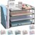 gianotter 4-Tier Paper Organizer With Magazine Holder, Desk Organizers and Accessories, Desk Accessories & Workspace Organizers, File Organizer for Office Supplies Storag (Black, 4-Tier)