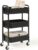 SunnyPoint 3-Tier Delicate Compact Rolling Metal Storage Organizer – Mobile Utility Cart Kitchen/Under Desk Cart with Caster Wheels – BLK (15.35″ X 10.24″ X 26.8″H)
