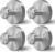 Shower Hooks for Inside Shower,Suction Cup Hooks for Glass Window,Removable Towel Hooks for Bathrooms,4 Packs(Silver)