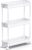 SPACEKEEPER Slim Rolling Storage Cart, 3 Tier Bathroom Storage Organizer Laundry Room Utility Cart Mobile Shelving Unit, Multi-Purpose for Kitchen Office Bathroom Laundry Narrow Places, White