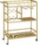 Bar Cart for Home, 3-Tier Serving Cart with Wheels and Handle, Beverage Cart with Wine Rack and Glass Holders, Rolling Wine Cart for Kitchen, Dining Room, Gold RCJ61B01