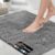 GORILLA GRIP Bath Rug Mat, Thick Soft Absorbent Chenille, Quick Dry Microfiber Mats, Rubber Backing Washable Shower Floor Rugs, US Designed Bathroom Bathmat Home Decor Accessories, 24×17, Grey