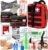IFAK Kit Trauma Kit Military Medical First Aid Kits Bleeding Contral Emergency Survival Bug Out Bag for Camping Gear Supplies Hiking (Red)