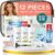 Trektote 12-Piece Women’s Travel Hygiene Kit with Toiletries & Grooming Essentials, TSA-Compliant, Clear Cosmetic Bag, Available in Bulk