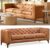 POLY & BARK Essex 89” Full-Grain Italian Leather Sofa – Tufted Back, Feather-Down Comfort, Solid Wood Frame, Cognac Tan