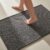 Bathroom Rugs Non Slip Washable, Super Absorbent Thin Bath Mat Small Quick Dry Low Pile Bathroom Rug, Dark Grey 16″x24″