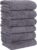 MOONQUEEN 6 Pack Premium Hand Towels – Quick Drying – Microfiber Coral Velvet Highly Absorbent Towels – Multipurpose Use as Hotel, Bathroom, Shower, Spa, Hand Towel 16 x 28 inches (Gray)