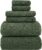 YTYC 39×78 Inch Oversized Bath Sheets Extra Large Bath Towels Set of 6 Super Soft Luxury Microfiber Shower Towels for Bathroom 80% Polyester(Olive Green,6 Piece)
