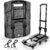 Folding Hand Truck 500lbs, Portable Heavy Duty Dolly Cart, 6 Wheels Collapsible Luggage Cart with 2 Elastic Ropes – Compact Trolley Cart for Easy Moving – Ideal Hand Cart for Travel and More