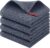 Homaxy 100% Cotton Waffle Weave Kitchen Dish Cloths, 4-Pack Ultra Soft Absorbent Dish Towels, Quick Drying Dish Rags, 12 x 12 Inches, Dark Grey