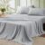 Bedsure Queen Sheet Set – 4 Pieces Soft Queen Size Sheets – Breathable & Cooling – Hotel Luxury – Easy Care Polyester Microfiber Bedding for Women, Men, Light Grey