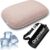 Cooling Camping Pillow, Memory Foam Travel Pillow with Adjustable Buckle Strap & Storage Bag, Compact Small Pillow for Airplane, Car Lumbar, Office, Washable Cooling Cover, Sakura Pink