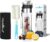 NEW AquaFrut Bottom Loading Fruit Infuser Water Bottle Complete Bundle Includes Bottle Brush, Insulating Sleeve & Infusion Recipe eBook. Leak Proof Sweat Proof BPA-Free (Black)