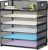 Marbrasse 6 Tier Paper Organizer Letter Tray – Mesh Desk File Organizer with Handle, Paper Sorter Organizer for Letter/A4 Office File Folder Holder – Black
