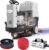 Micro Ride-On Floor Scrubber Dryer Kit, 22″ Clean, 25 Gal, up to 55,000 ft²/h, Lithium Battery, Fast Charge, All Parts, Commercial Floor Cleaning for Daily Maintenance in Airport, Mall, School