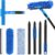 VITEVER Professional 69” Window Squeegee Cleaner Tool with Extension Pole, 2-in-1 Squeegee for Window Cleaning Kit with Scrubber and Rotating Head, 1 Blade 2 Scrubber