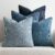 MIULEE Pack of 4 Couch Throw Pillow Covers 18×18 Inch Neutral Blue Soft Decorative Chenille Pillow Covers Farmhouse Accent Cushion Covers for Boho Western Spring Coastal Decor Sofa Bed Living Room