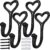 ZEYU Heavy Duty Coat Hooks, 4pcs Cast Iron Love Heart Shape Wall Hooks for Hanging Coats, Black No Rust Hooks for Scarf, Bag, Towel, Key, Cap, Cup, Hat