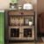 X-cosrack Coffee Bar Cabinet，3 Tiers Kitchen Coffee Cart with Drawer for The Home, Movable Farmhouse Ktichen Station Table on Wheels for Living Room, Entryway, Dining Room, Kitchen